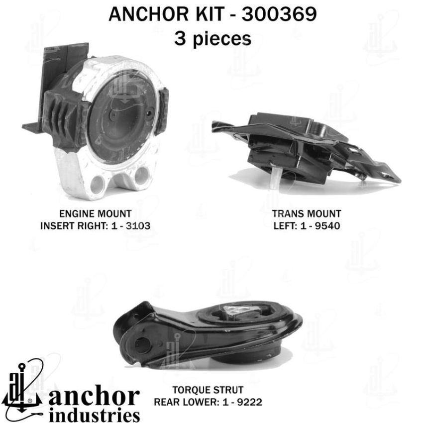 ANCHOR MOUNTS 300369 ENGINE MNT KIT