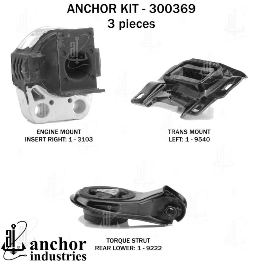 ANCHOR MOUNTS 300369 ENGINE MNT KIT