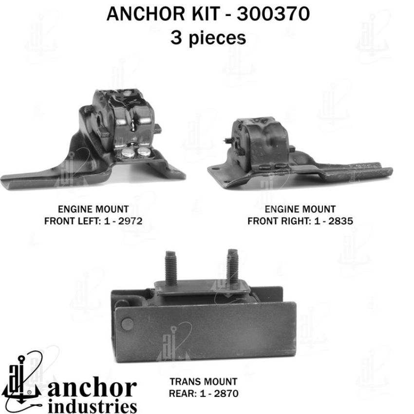 ANCHOR MOUNTS 300370 ENGINE MNT KIT