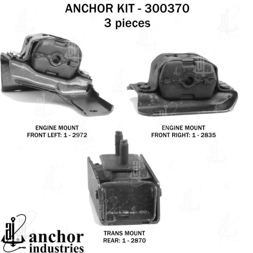 ANCHOR MOUNTS 300370 ENGINE MNT KIT