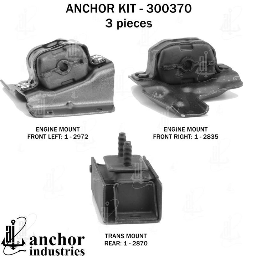 ANCHOR MOUNTS 300370 ENGINE MNT KIT