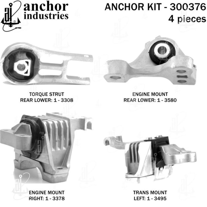 ANCHOR MOUNTS 300376 ENGINE MNT KIT
