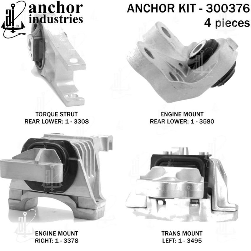 ANCHOR MOUNTS 300376 ENGINE MNT KIT