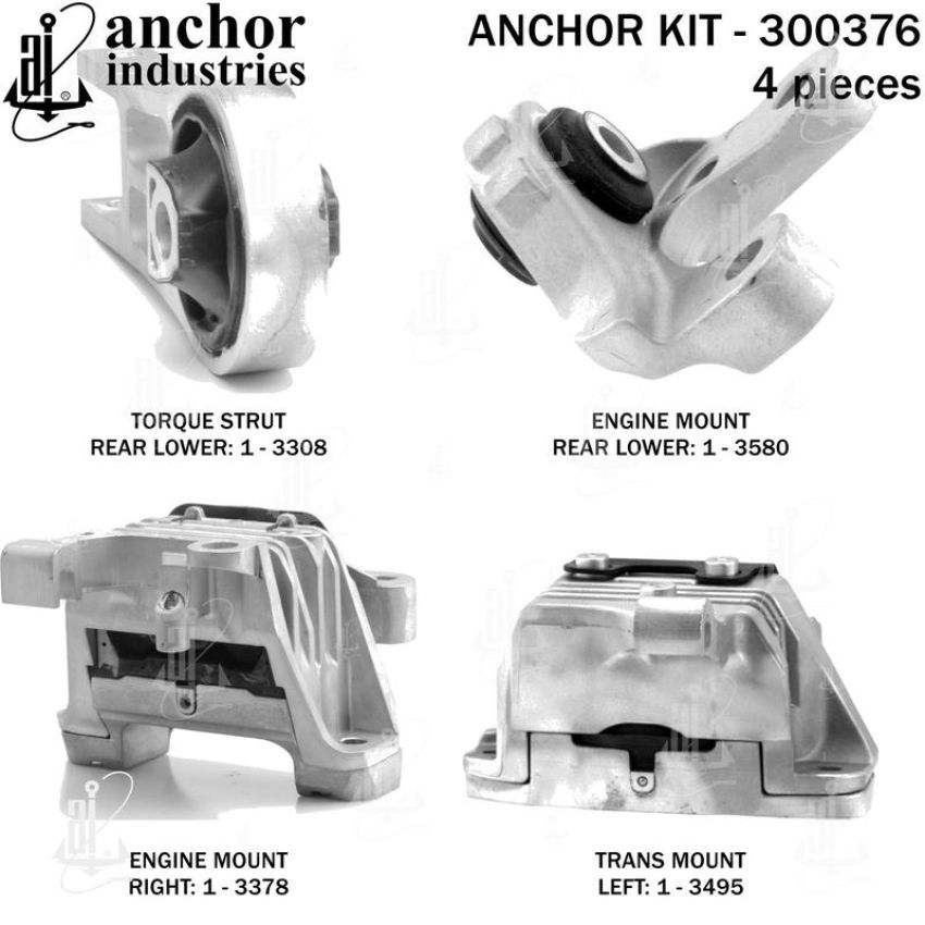 ANCHOR MOUNTS 300376 ENGINE MNT KIT