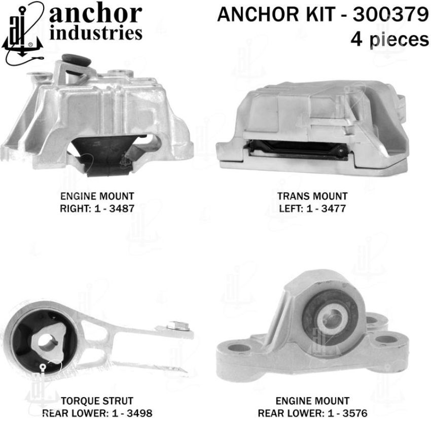 ANCHOR MOUNTS 300379 ENGINE MNT KIT