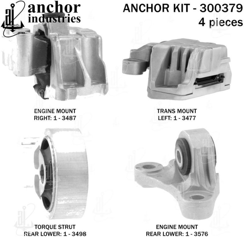 ANCHOR MOUNTS 300379 ENGINE MNT KIT