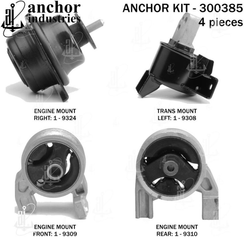 ANCHOR MOUNTS 300385 ENGINE MNT KIT