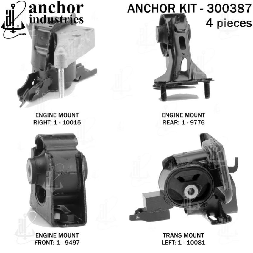 ANCHOR MOUNTS 300387 ENGINE MNT KIT