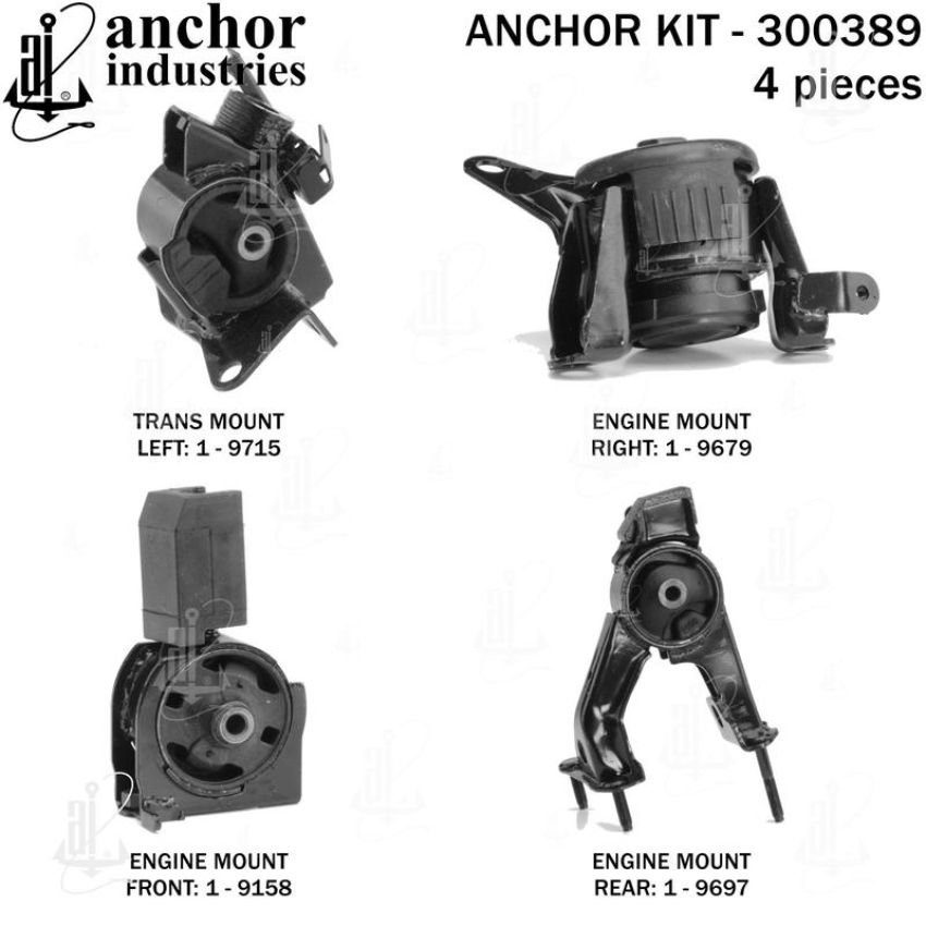 ANCHOR MOUNTS 300389 ENGINE MNT KIT