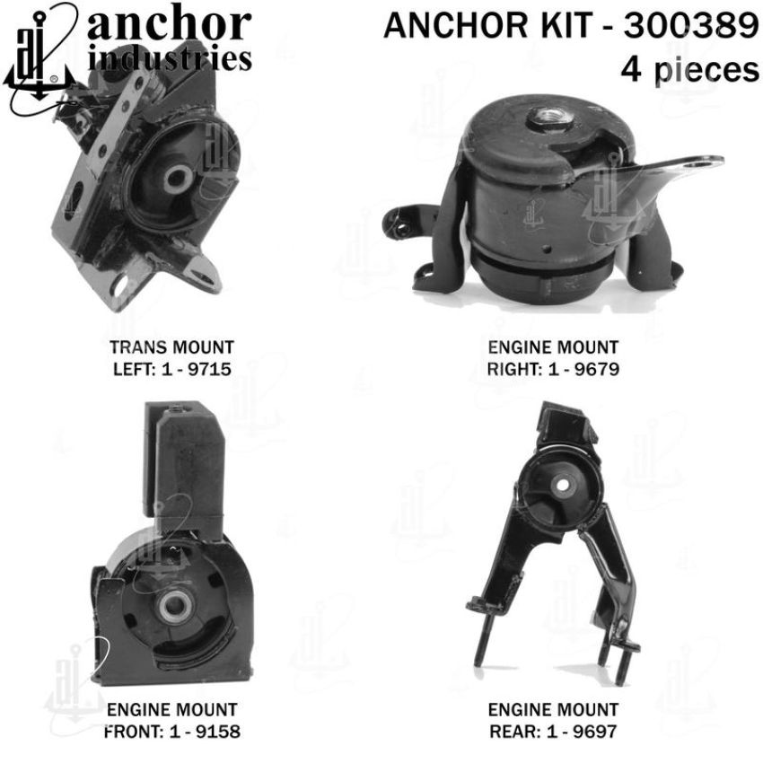 ANCHOR MOUNTS 300389 ENGINE MNT KIT