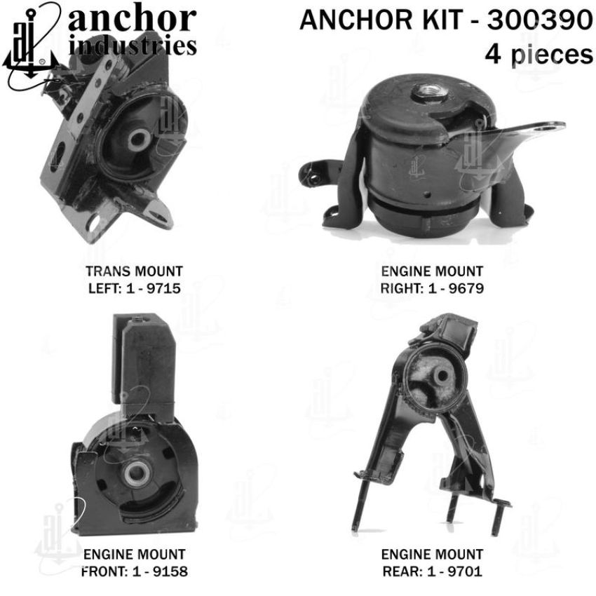 ANCHOR MOUNTS 300390 ENGINE MNT KIT