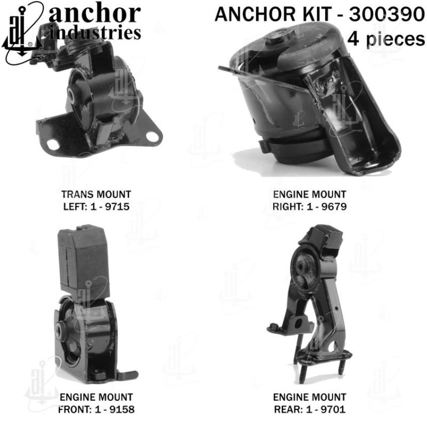ANCHOR MOUNTS 300390 ENGINE MNT KIT