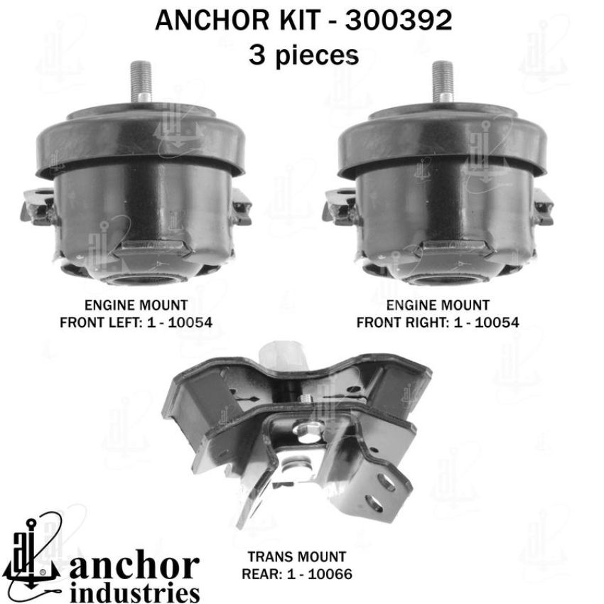 ANCHOR MOUNTS 300392 ENGINE MNT KIT
