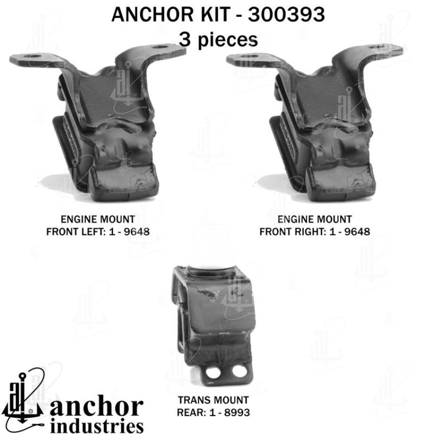 ANCHOR MOUNTS 300393 ENGINE MNT KIT