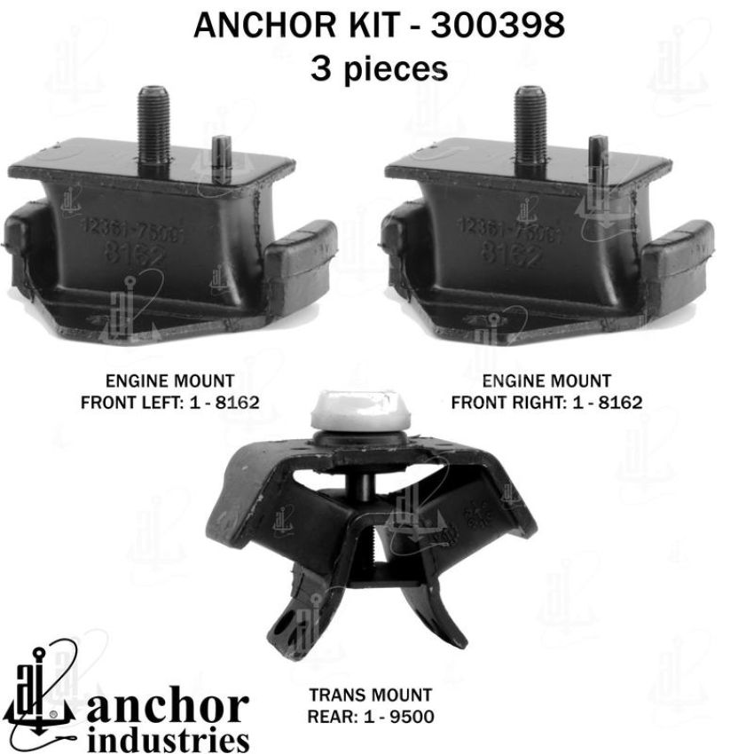 ANCHOR MOUNTS 300398 ENGINE MNT KIT