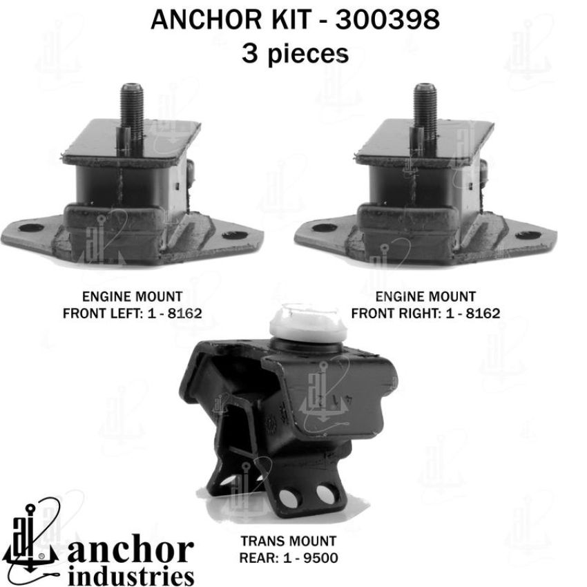 ANCHOR MOUNTS 300398 ENGINE MNT KIT