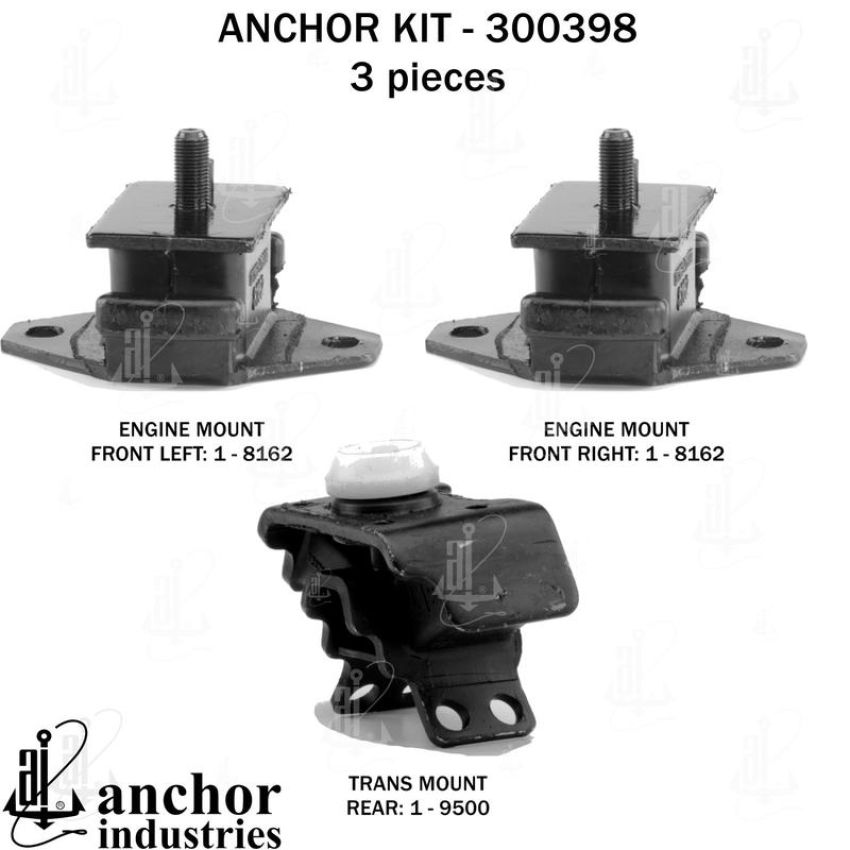 ANCHOR MOUNTS 300398 ENGINE MNT KIT