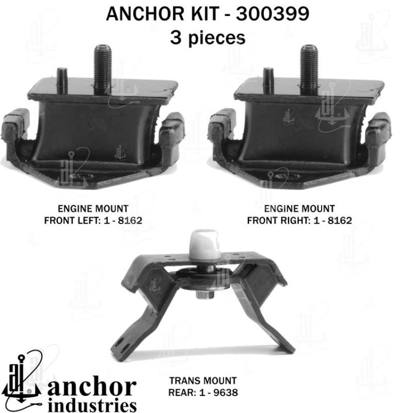 ANCHOR MOUNTS 300399 ENGINE MNT KIT