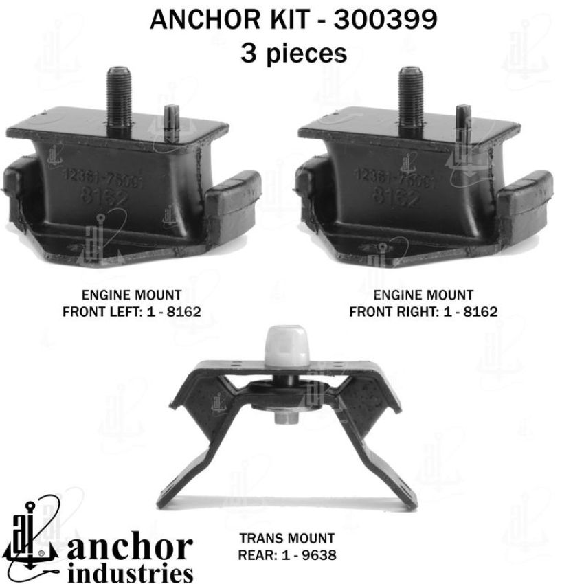 ANCHOR MOUNTS 300399 ENGINE MNT KIT
