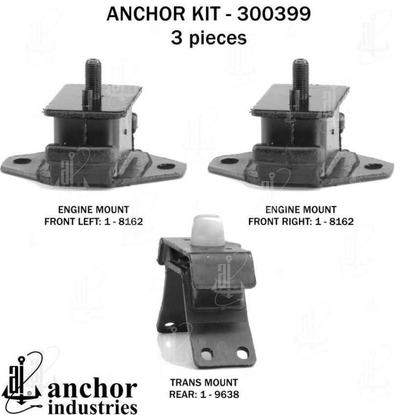 ANCHOR MOUNTS 300399 ENGINE MNT KIT