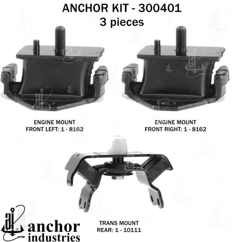ANCHOR MOUNTS 300401 ENGINE MNT KIT