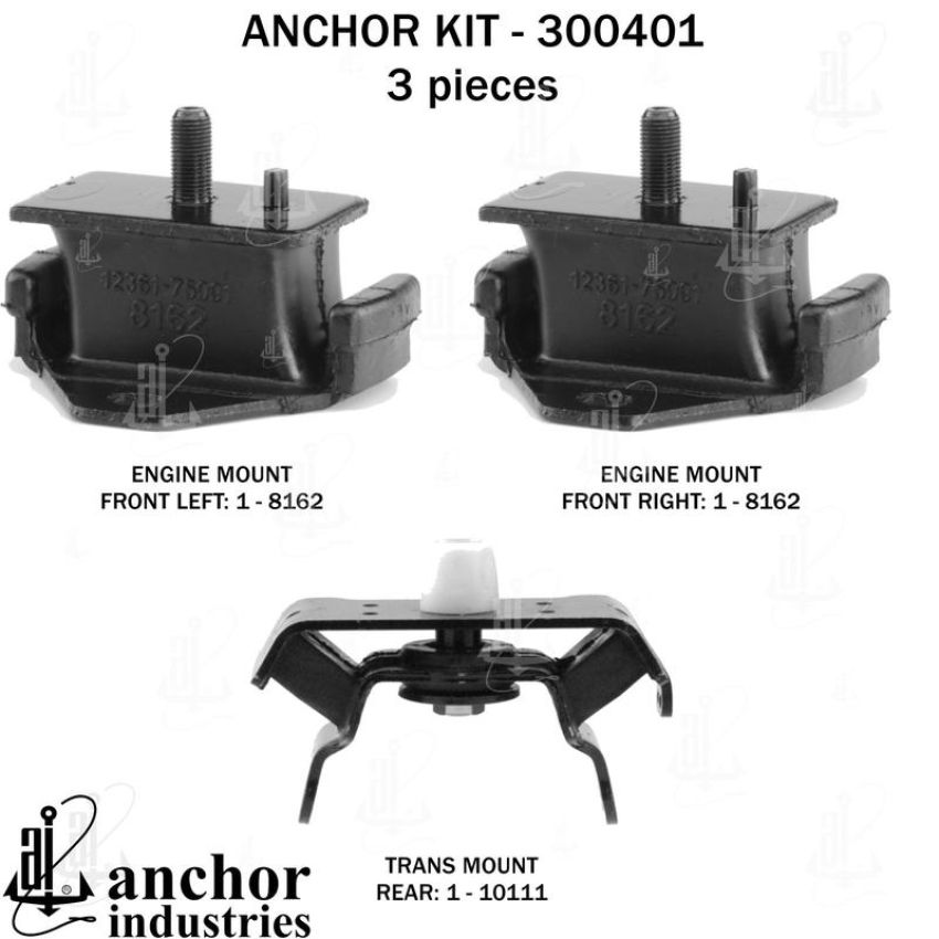 ANCHOR MOUNTS 300401 ENGINE MNT KIT