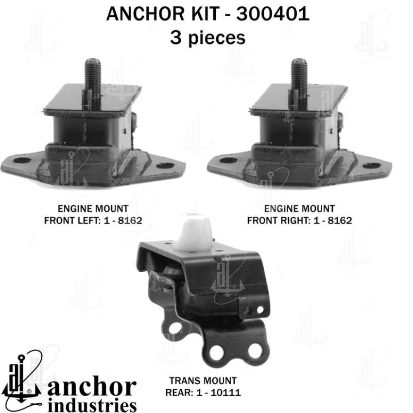 ANCHOR MOUNTS 300401 ENGINE MNT KIT