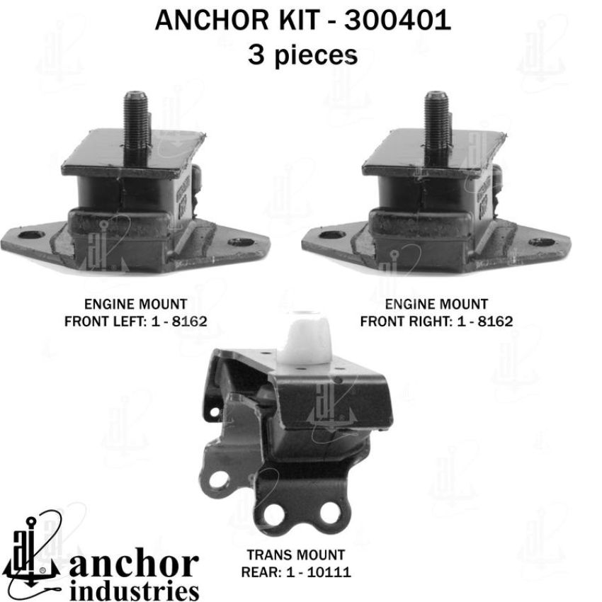 ANCHOR MOUNTS 300401 ENGINE MNT KIT
