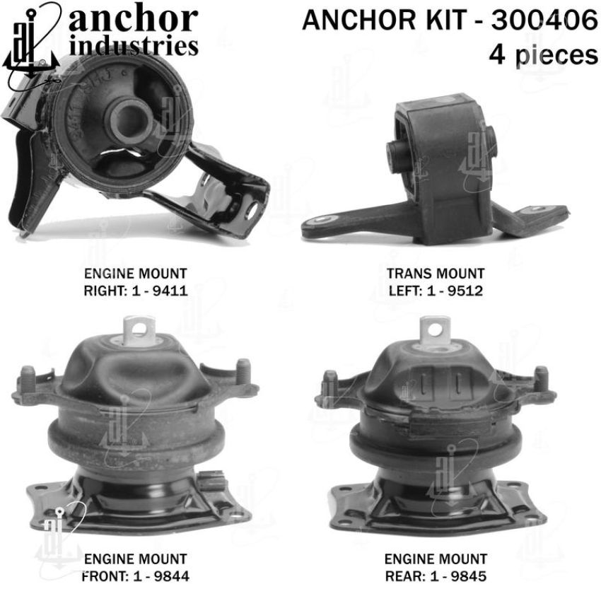 ANCHOR MOUNTS 300406 ENGINE MNT KIT
