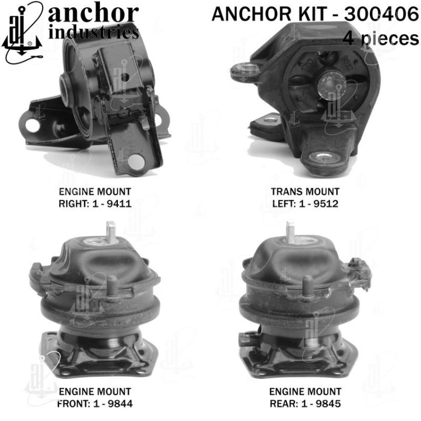ANCHOR MOUNTS 300406 ENGINE MNT KIT