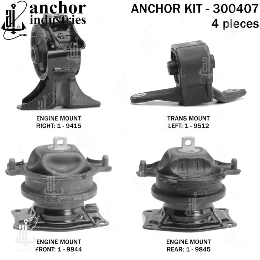 ANCHOR MOUNTS 300407 ENGINE MNT KIT