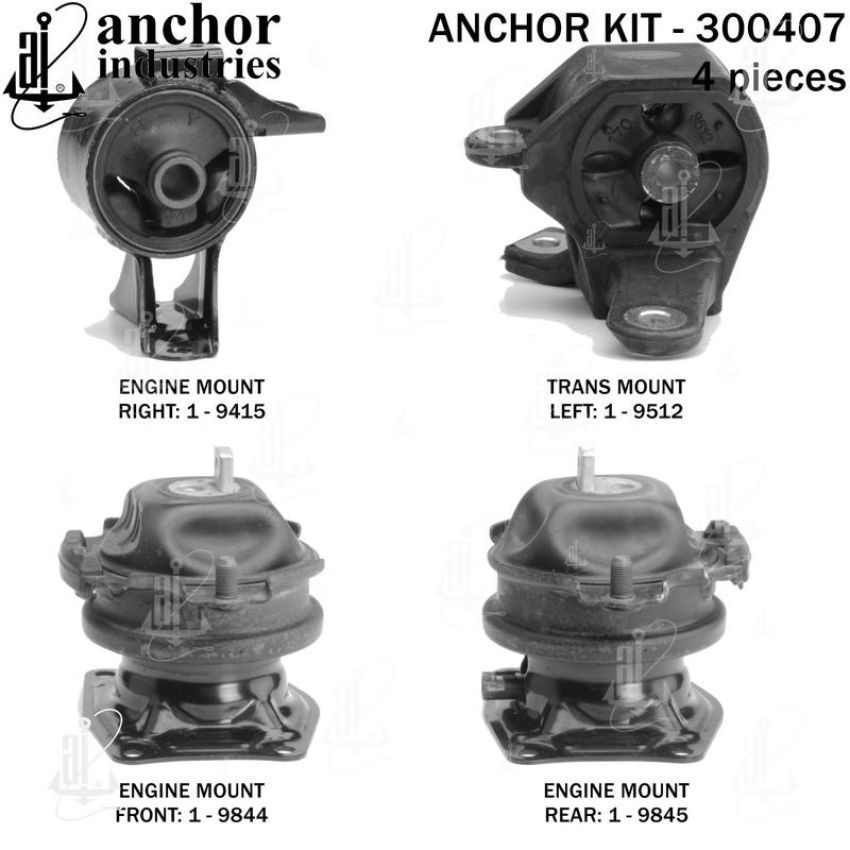 ANCHOR MOUNTS 300407 ENGINE MNT KIT
