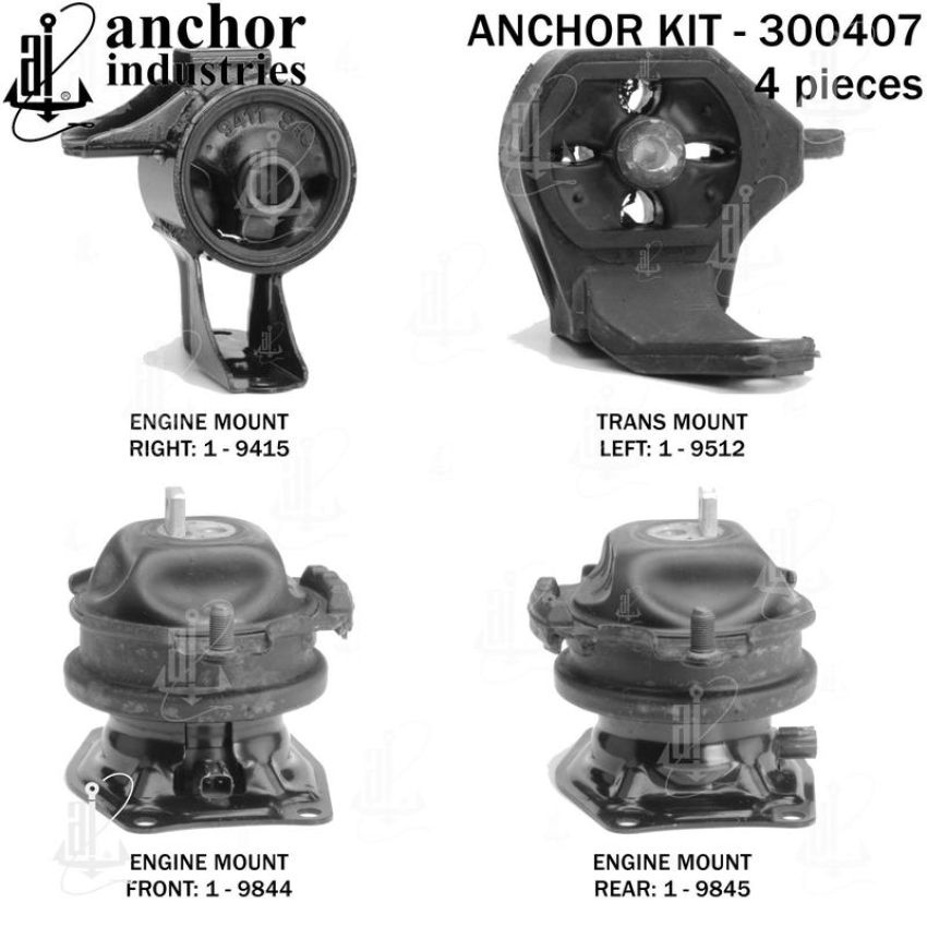 ANCHOR MOUNTS 300407 ENGINE MNT KIT