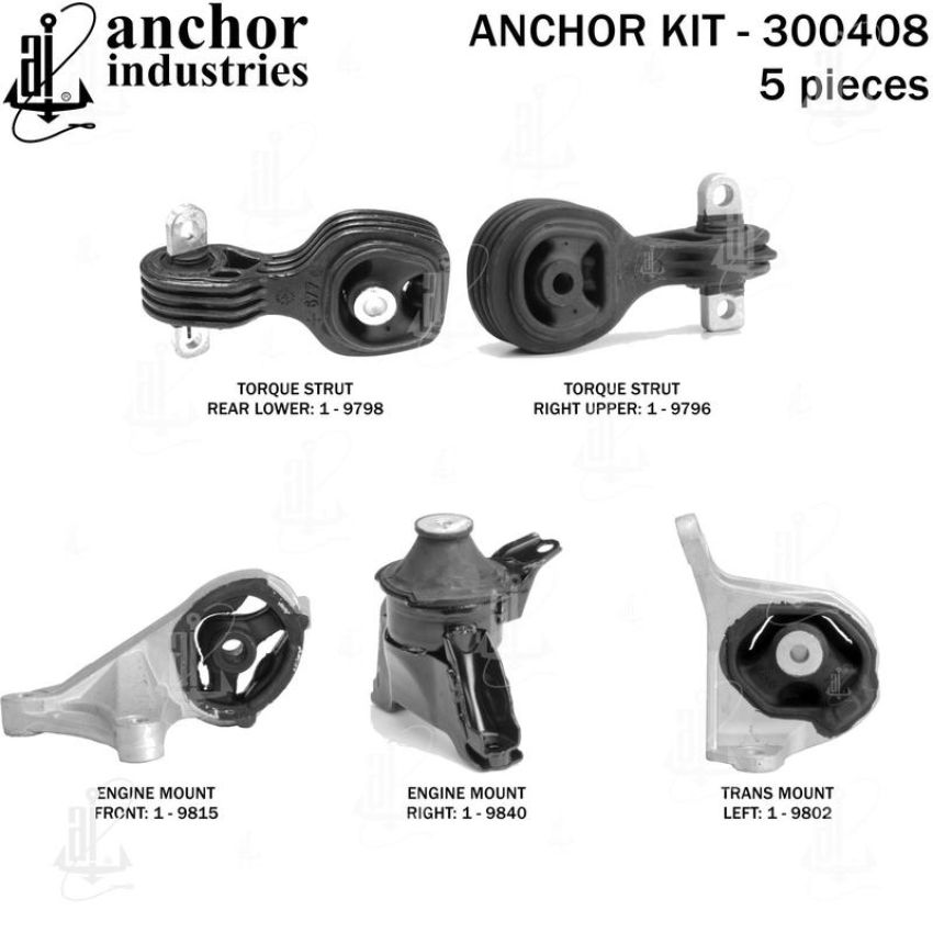 ANCHOR MOUNTS 300408 ENGINE MNT KIT