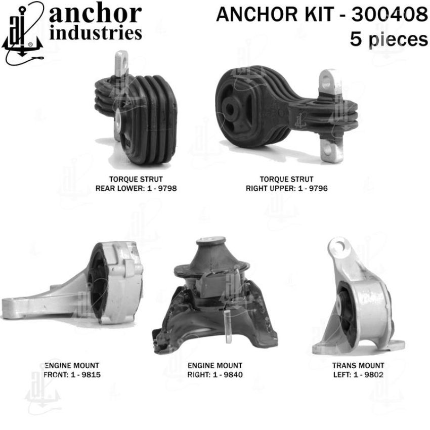 ANCHOR MOUNTS 300408 ENGINE MNT KIT
