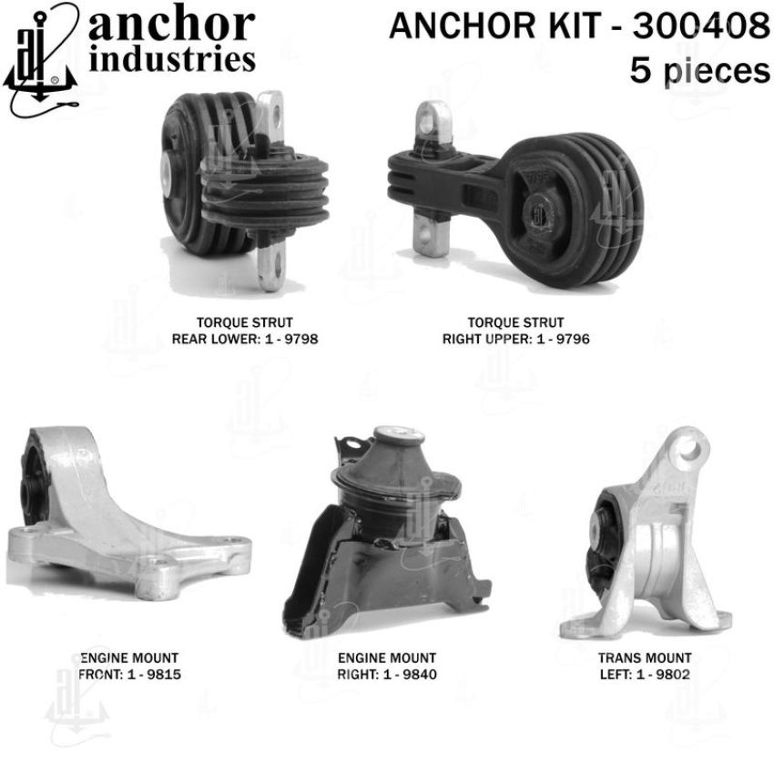 ANCHOR MOUNTS 300408 ENGINE MNT KIT