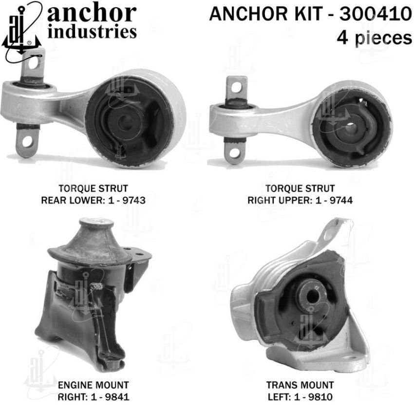 ANCHOR MOUNTS 300410 ENGINE MNT KIT