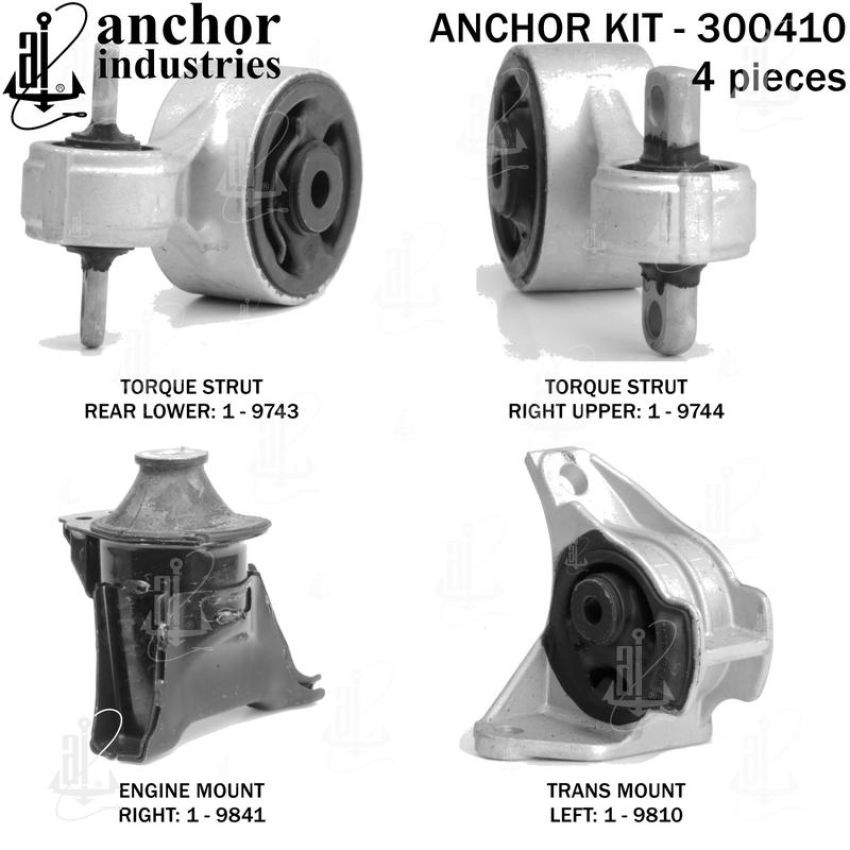 ANCHOR MOUNTS 300410 ENGINE MNT KIT
