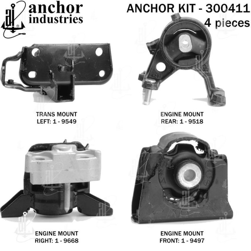 ANCHOR MOUNTS 300411 ENGINE MNT KIT