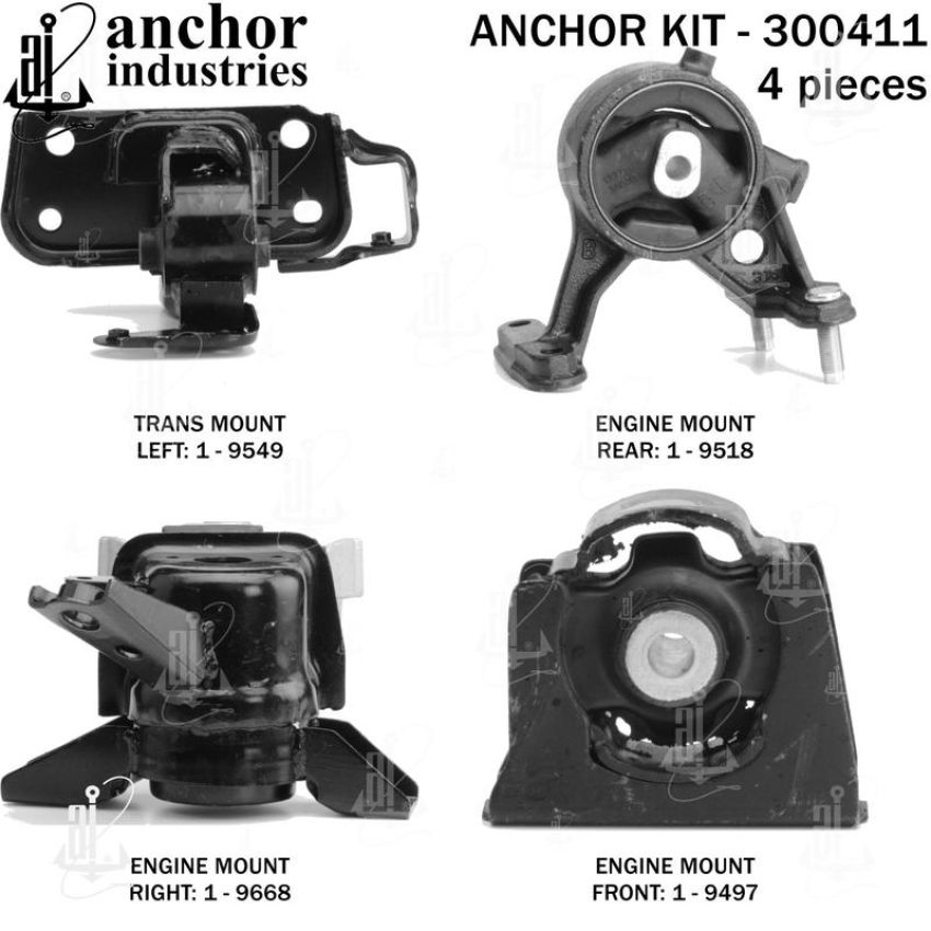 ANCHOR MOUNTS 300411 ENGINE MNT KIT