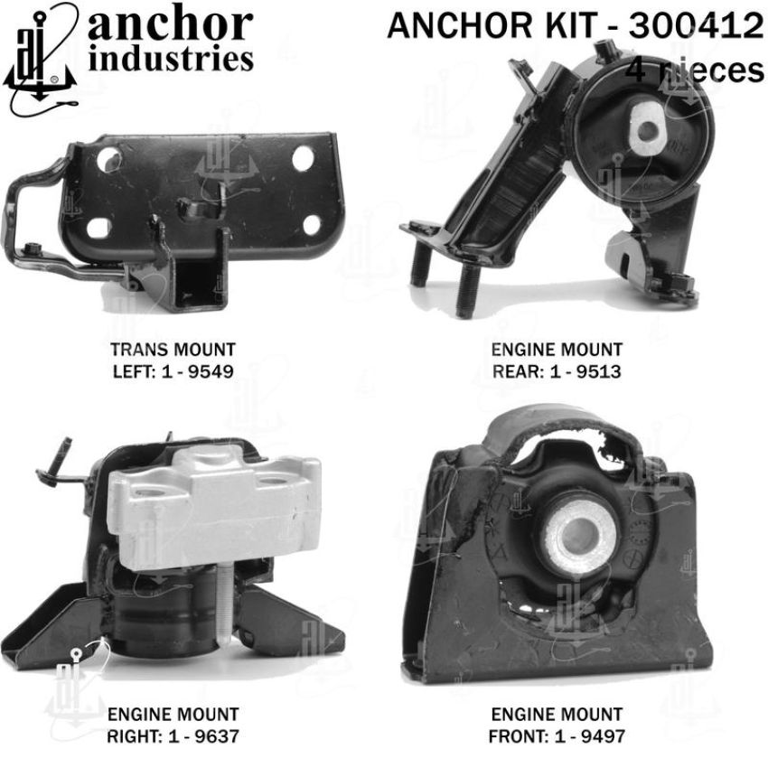 ANCHOR MOUNTS 300412 ENGINE MNT KIT