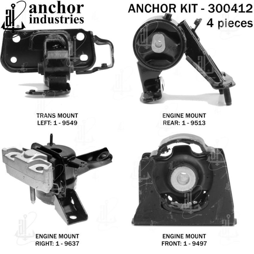 ANCHOR MOUNTS 300412 ENGINE MNT KIT