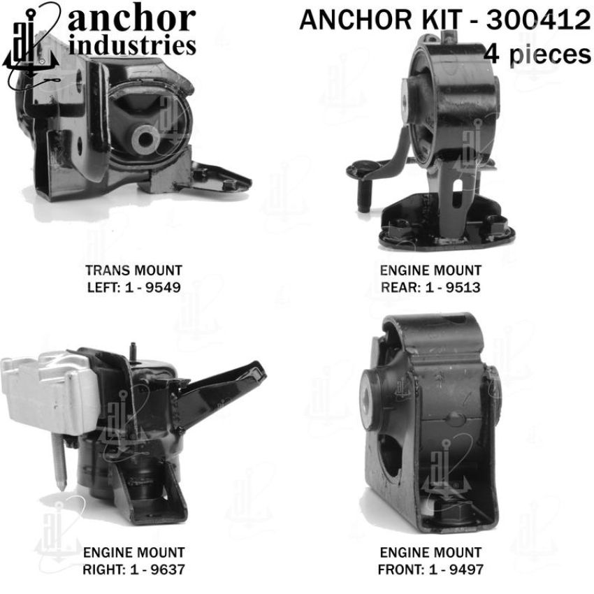 ANCHOR MOUNTS 300412 ENGINE MNT KIT
