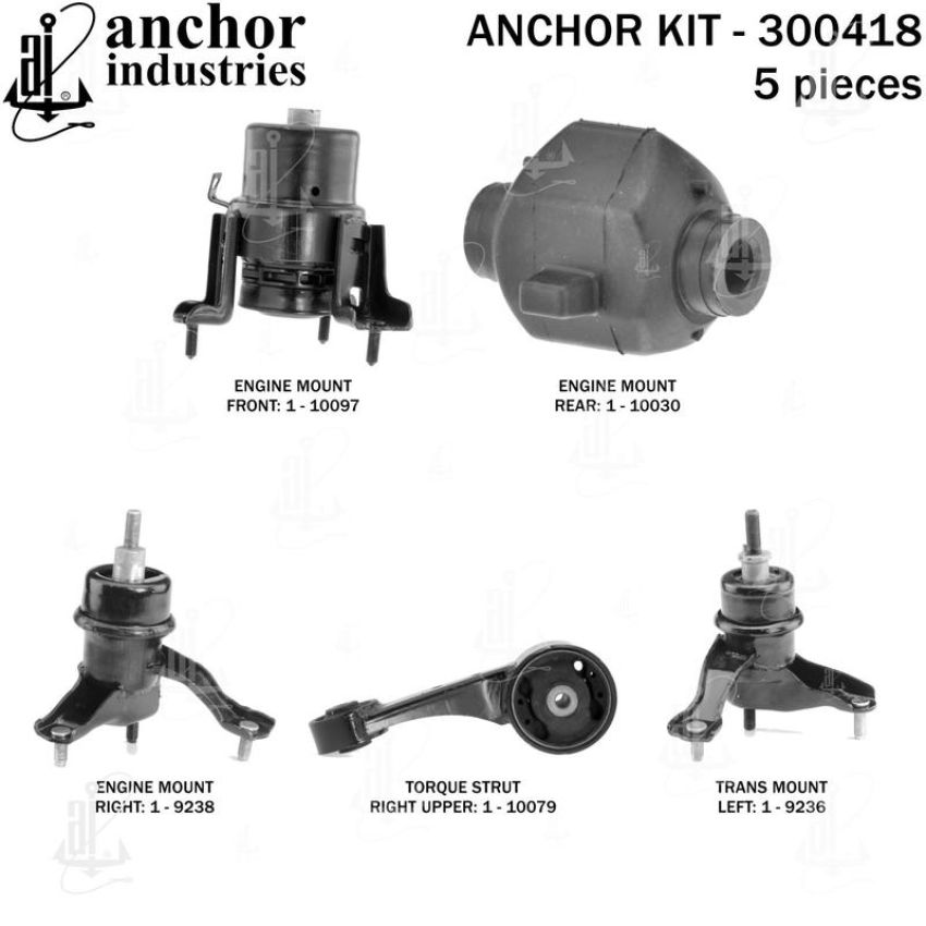 ANCHOR MOUNTS 300418 ENGINE MNT KIT