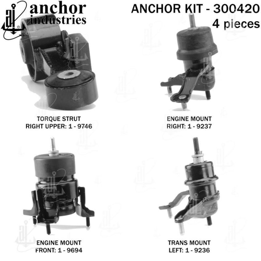 ANCHOR MOUNTS 300420 ENGINE MNT KIT