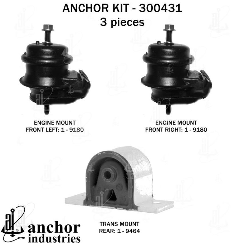 ANCHOR MOUNTS 300431 ENGINE MNT KIT
