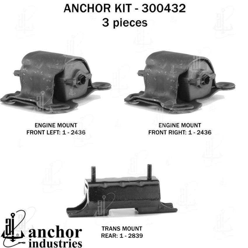 ANCHOR MOUNTS 300432 ENGINE MNT KIT