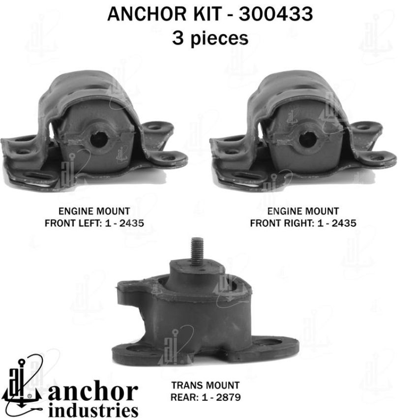 ANCHOR MOUNTS 300433 ENGINE MNT KIT