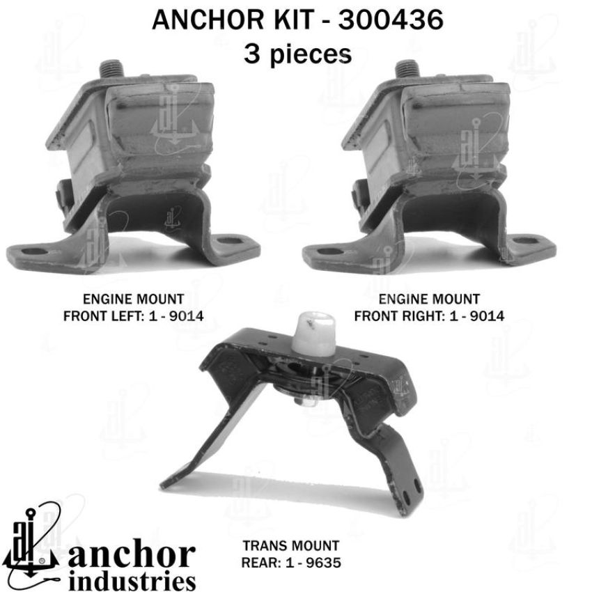ANCHOR MOUNTS 300436 ENGINE MNT KIT