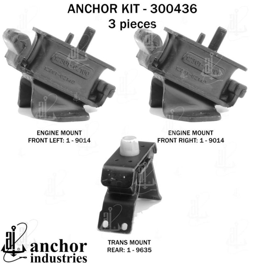 ANCHOR MOUNTS 300436 ENGINE MNT KIT